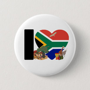 Proudly South African - For real South Africans! 6 Cm Round Badge