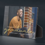 Proudly Written EDITABLE COLOR Graduation Plaque<br><div class="desc">Great keepsake to remember this special milestone in life. Background colour can be customised online! Matching items can be found on our website: www.berryberrysweet.com or upon request.</div>