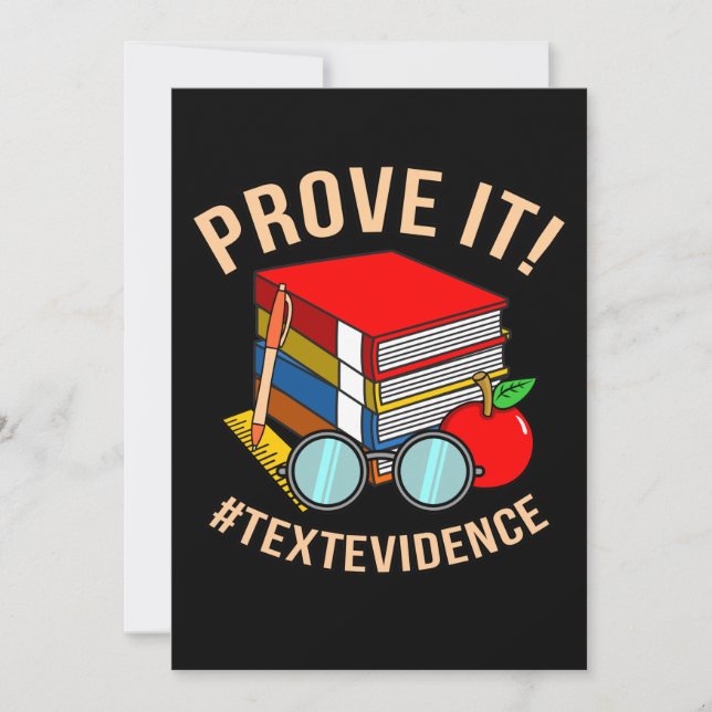 Prove Text Evidence English Language Teacher Thank You Card (Front)