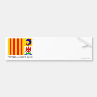Provence-Alpes-Côte-d'Azur flag with name Bumper Sticker