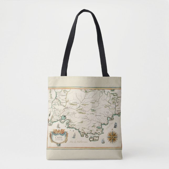 Provence Carte Tote Bag All-Over Print (Front)