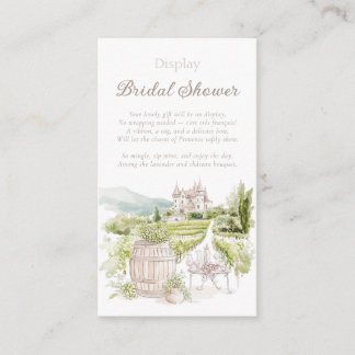 Provence Chateau French Country Display Bridal Enclosure Card