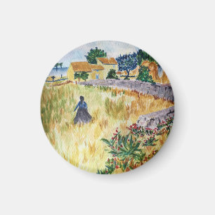 Provence Farmhouse in the Style of Van Gogh Magnet
