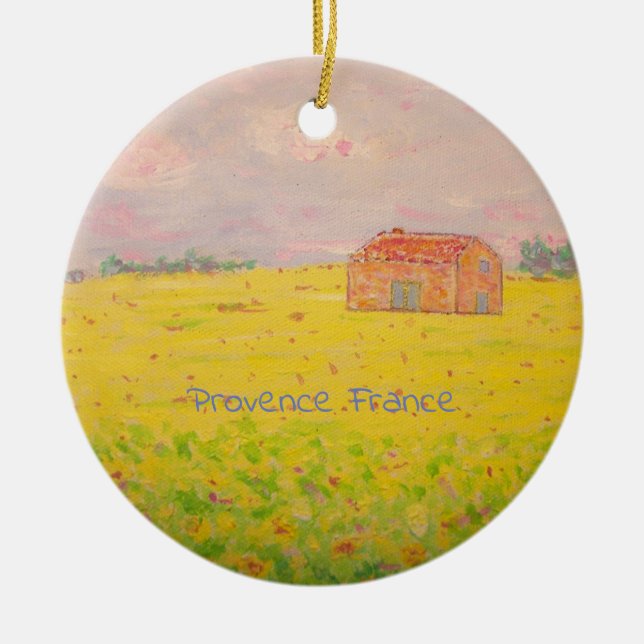 Provence France Ceramic Tree Decoration (Front)