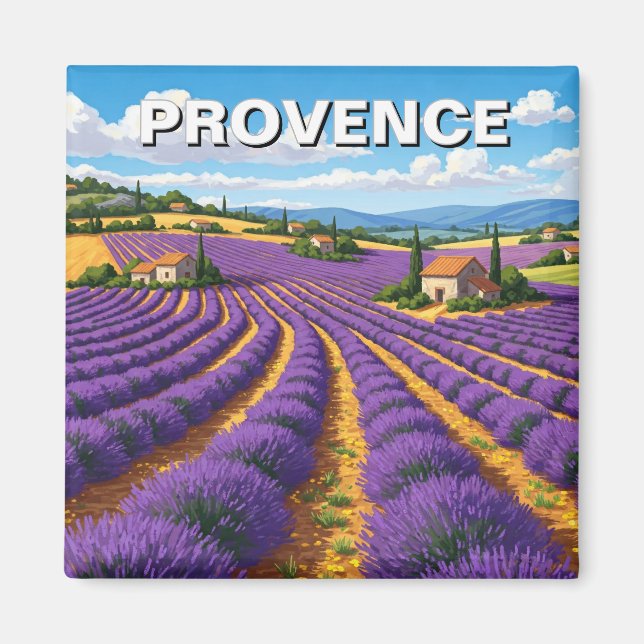 Provence France Lavender Fields Travel Magnet (Front)
