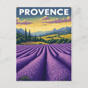 Provence France Purple Lavender Field Landscape Postcard