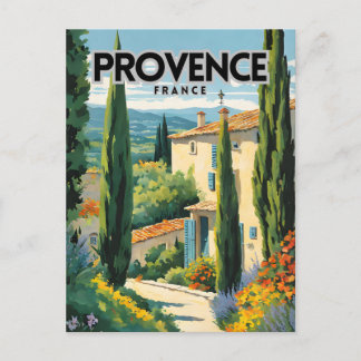 Provence France Travel Poster Postcard