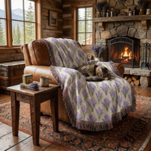 Provence Lavender Bunches  Throw Blanket