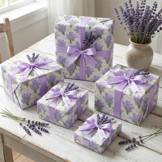 Provence Lavender Bunches Wrapping Paper (Creator Uploaded)