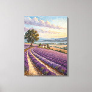 Provence Lavender Field Print. Canvas Print
