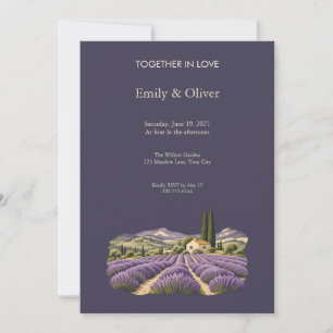 Provence Lavender Hills Wedding Invitation