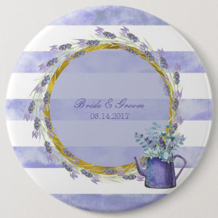 Provence Lavender Purple Flower Floral Wedding 6 Cm Round Badge