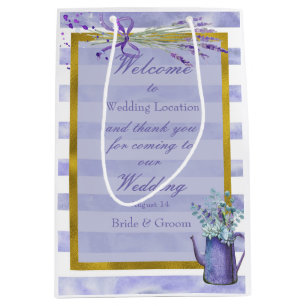 Provence Lavender Purple Flower Floral Wedding Medium Gift Bag