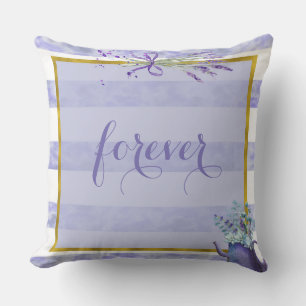 Provence Lavender Purple Flower Wedding  Forever Cushion