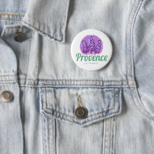 Provence Retro Lavender French Riviera France 6 Cm Round Badge