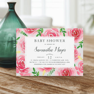 Provence Rose Baby Shower Invitation