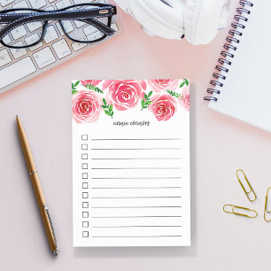 Provence Rose Lined To Do List Post-it Notes