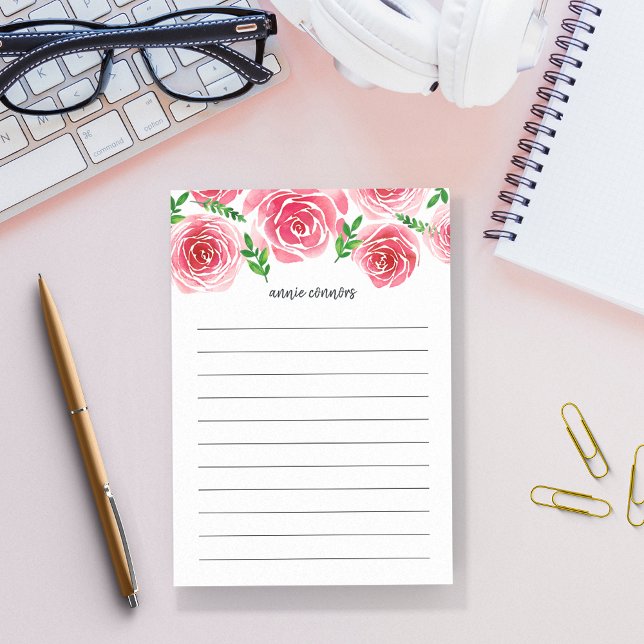 Provence Rose | Personalized Lined Post-it Notes (Creator Uploaded)