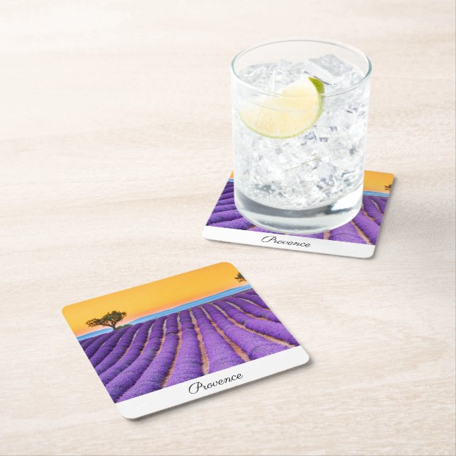 Provence Square Paper Coaster (Insitu)