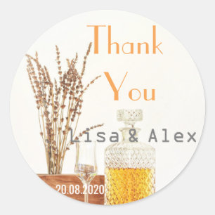 Provence Style Lavender Thank You Wedding Sticker