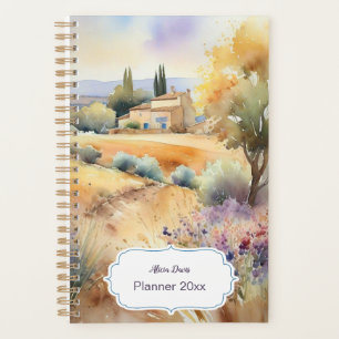 Provence Watercolor Non Dated   your name Planner