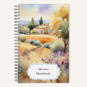 Provence Watercolor   your name Notebook