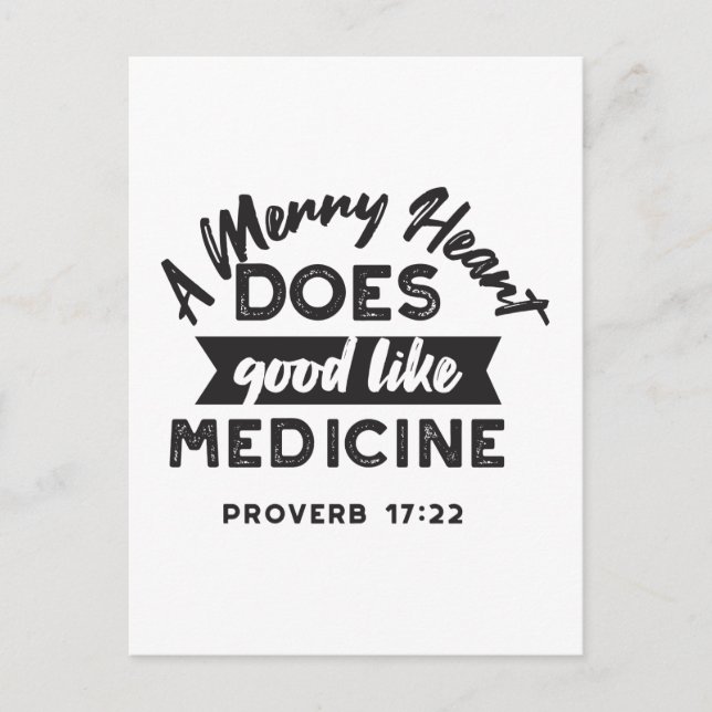 Proverb 17 Bible Verse Quote Alternate Design I Postcard (Front)