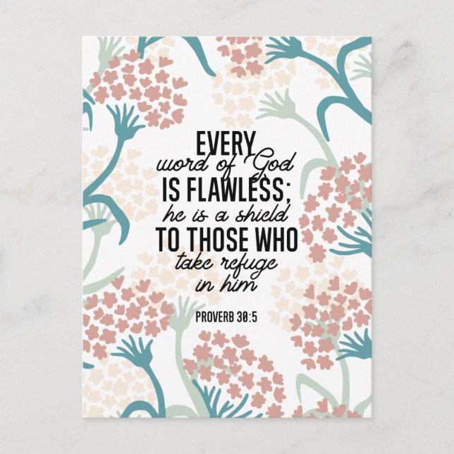 Proverb 30:5 Bible Verse Postcard (Front)