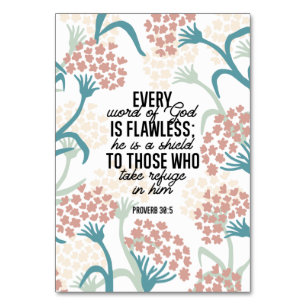 Proverb 30:5 Bible Verse Table Card