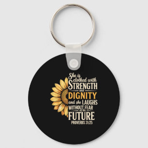 Proverb 31_25 christian bible verse Proverb 31_25  Key Ring