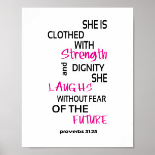 Proverb 31:25 (standard picture frame size) poster