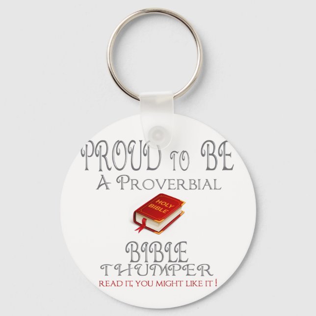 Proverbial Bible Thumper Key Ring (Front)
