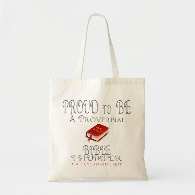 Proverbial Bible Thumper Tote Bag (Front)