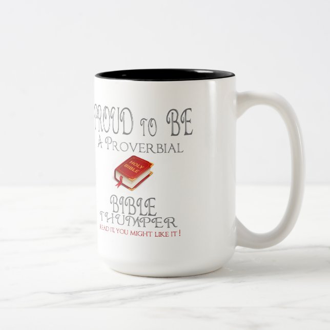 Proverbial Bible Thumper Two-Tone Coffee Mug (Right)