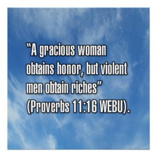 Proverbs 11:16 WEBU Poster