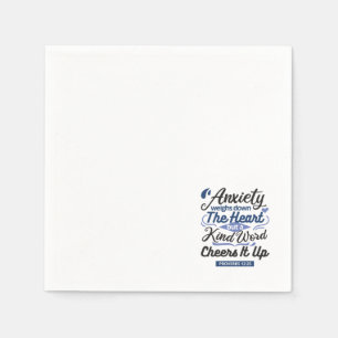 Proverbs 12:25 Bible Verse – Kind Word Art Napkin