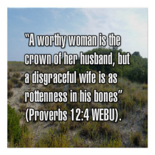 Proverbs 12:4 WEBU Poster