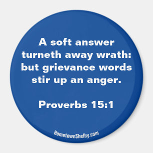 Proverbs 15:1 Bible Verse magnet