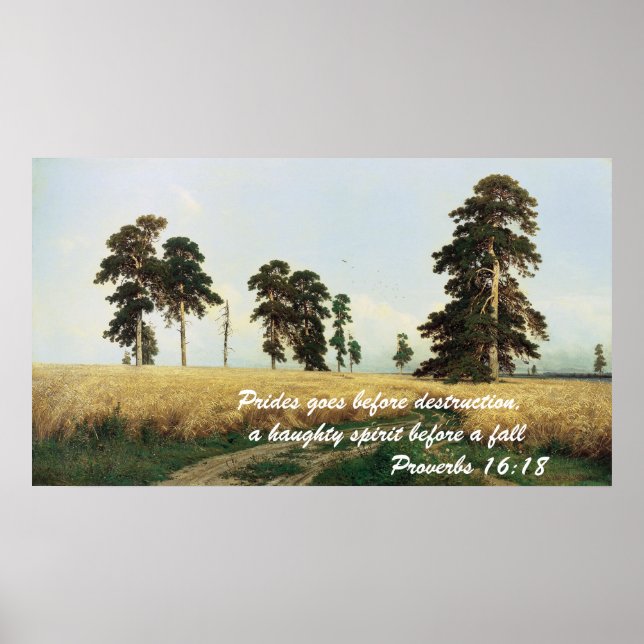 proverbs 16:18 poster (Front)