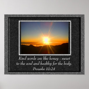 Proverbs 16:24 - art print