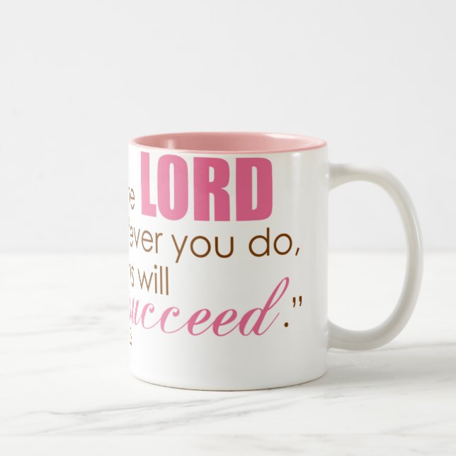 Proverbs 16:3 Two-Tone coffee mug (Right)