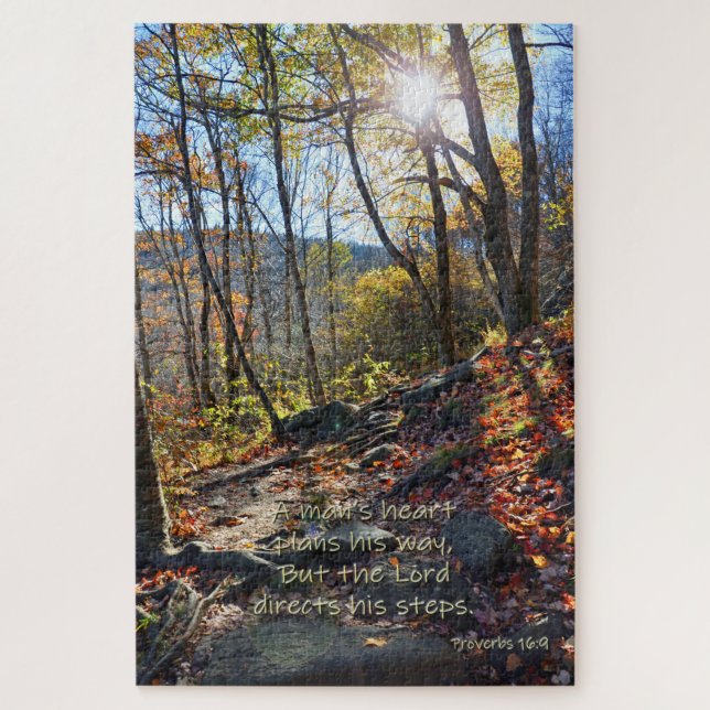 Proverbs 16:9 jigsaw puzzle (Vertical)