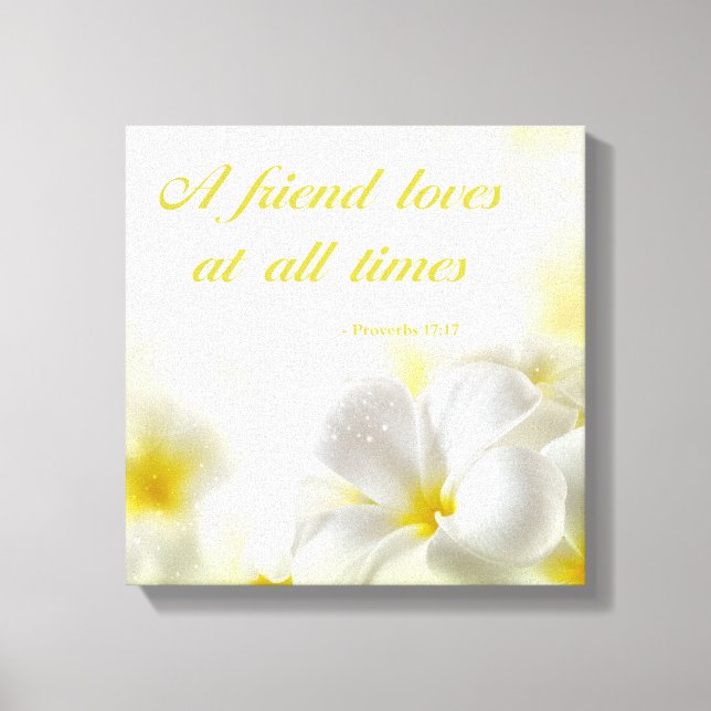 Proverbs 17:17 | Bible Verse Quote Canvas Print (Front)