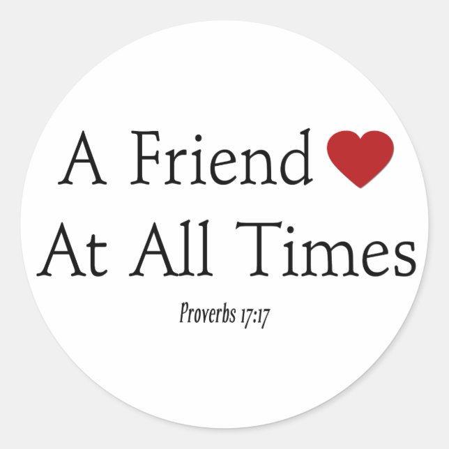 Proverbs 17:17 Sticker (Front)
