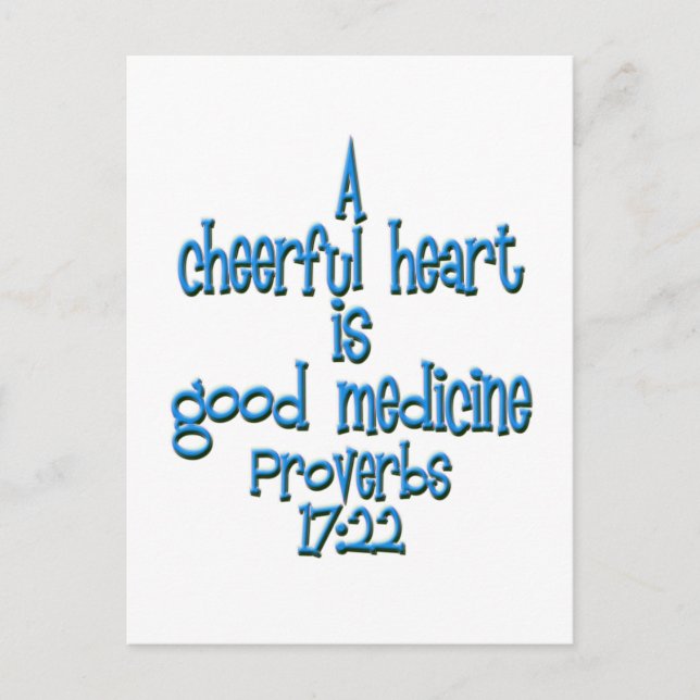 Proverbs 17:22 postcard (Front)