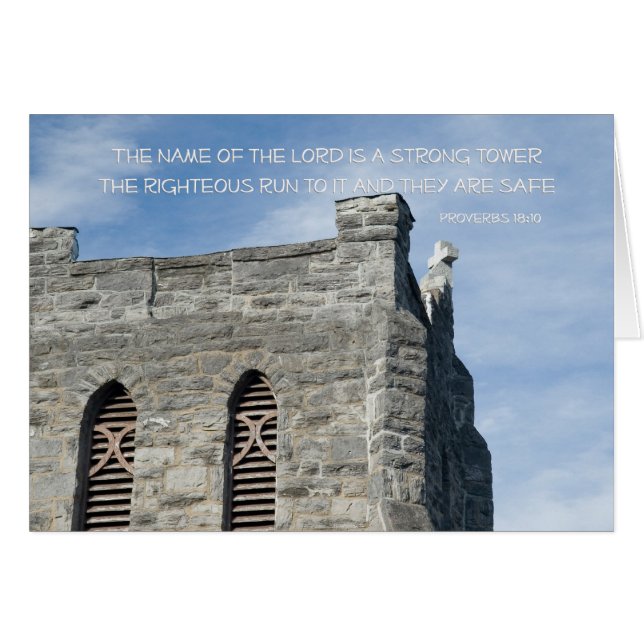 Proverbs 18:10 Name of the Lord a Strong Tower (Front Horizontal)