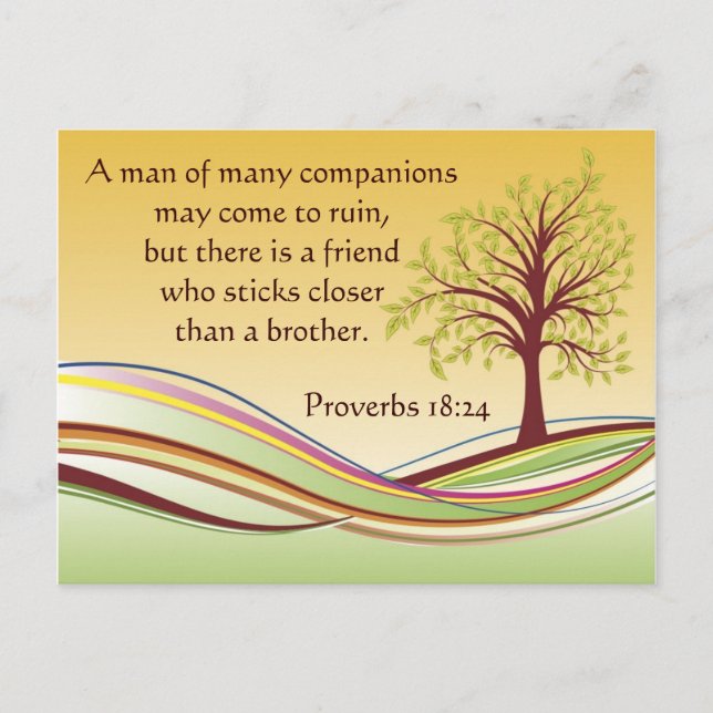 Proverbs 18:24 postcard (Front)