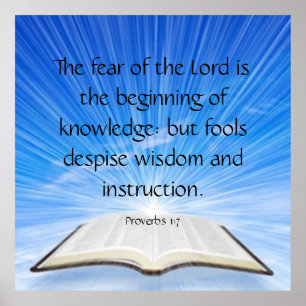 Proverbs 1:7 poster