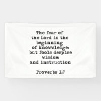 Proverbs 1:7| The fear of the Lord |Banners