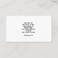 Proverbs 1:7| The fear of the Lord enclosure cards